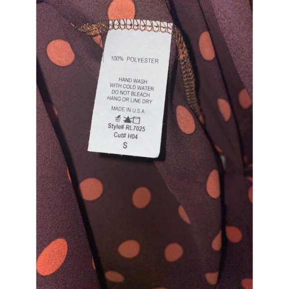 💕SALE 4 for $10💕🆕 Red Lolly Tie Front Polka Dot Blouse - Picture 6 of 8